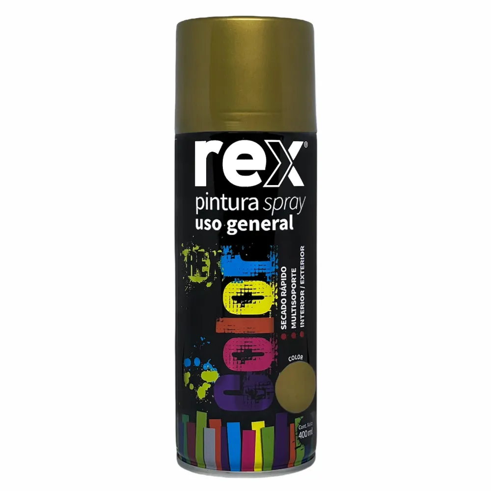 Pastilla para Armario Pintura Spray Uso General Dorado 400 ML
