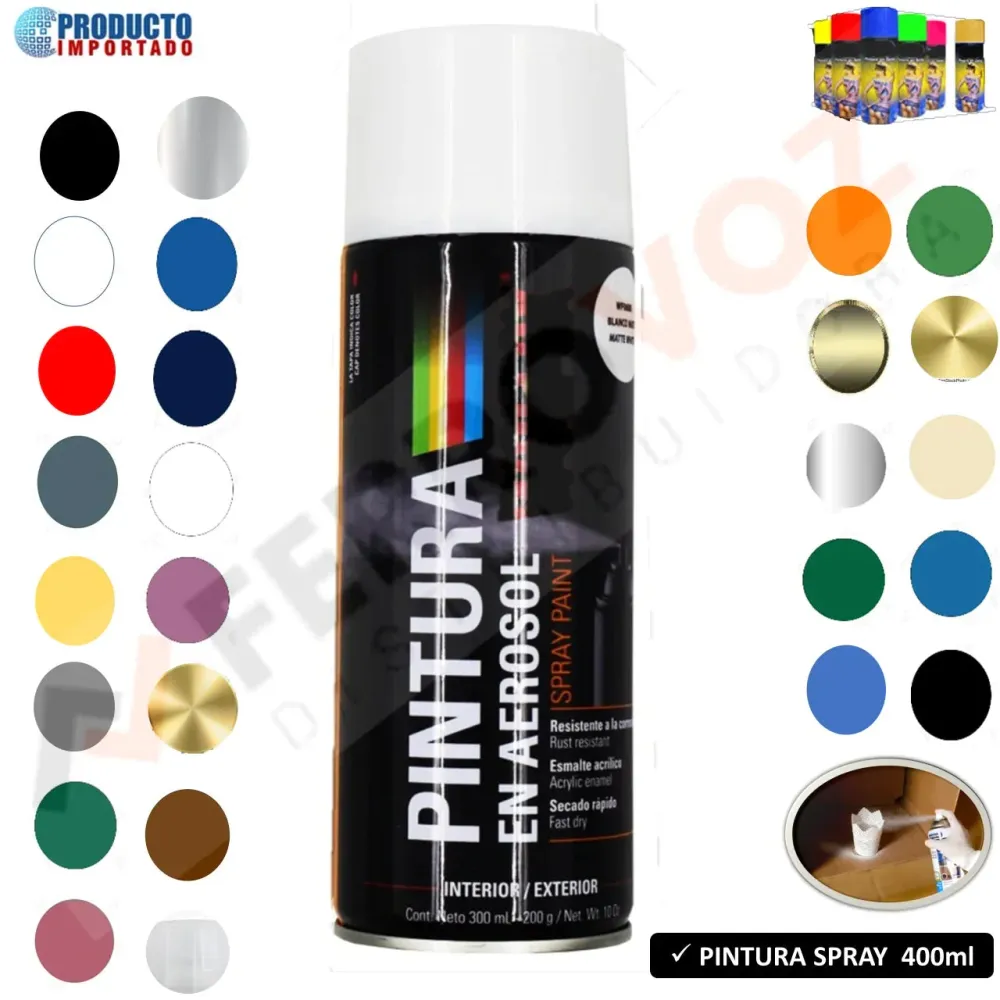 Spray Ambientador PINTURA SPRAY NEGRO DESLUMBRANTE