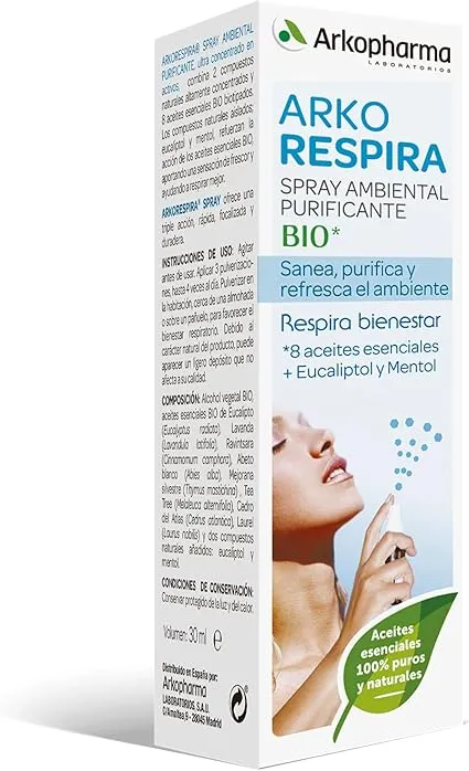 Spray Ambiental, con Aceites Esenciales de Eucalipto y Mentol