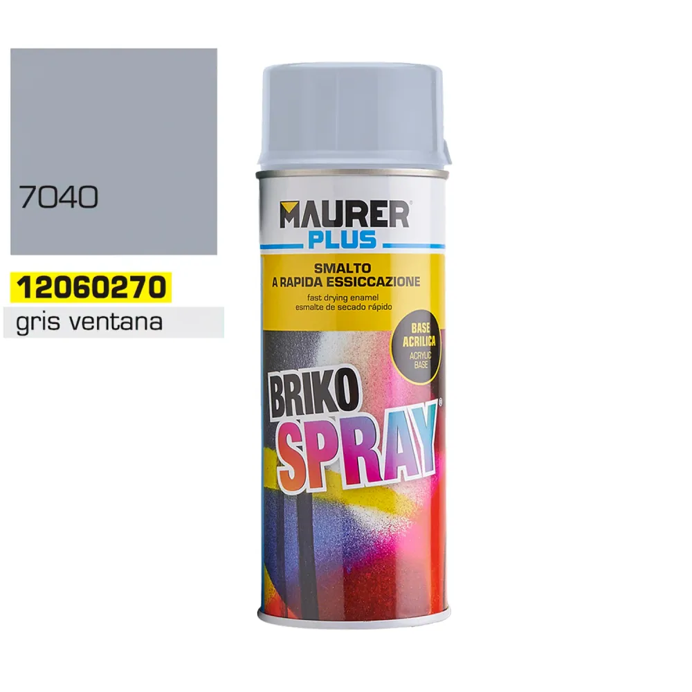 Spray Pintura Gris Ventana 400 ml. Recargable