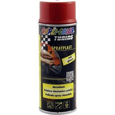 Limpiavidrios Spray Pintura Vinilo Liquido Rojo Brillo Dupli-Color Sprayplast Strippable Paint