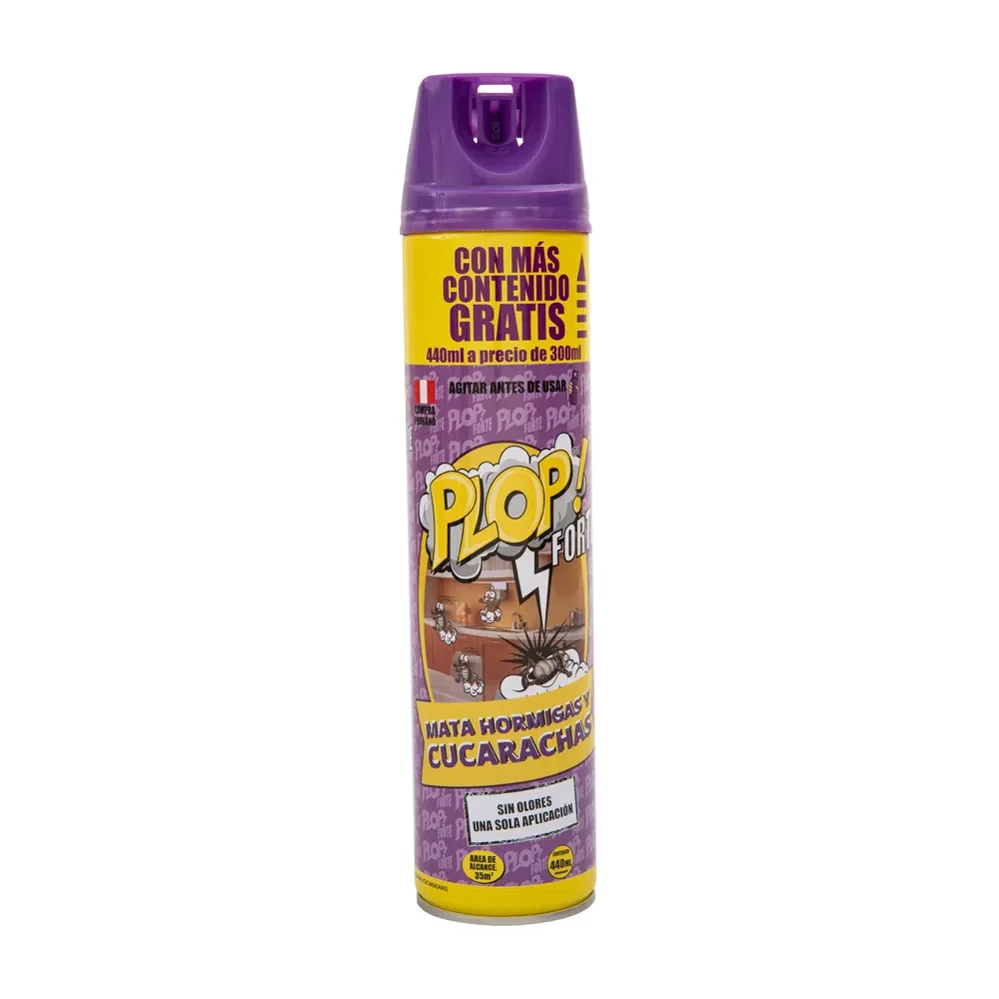 Multiusos de Alta Resistencia MATA CUCARACHA Y HORMIGAS SPRAY "PLOP" 300 ml