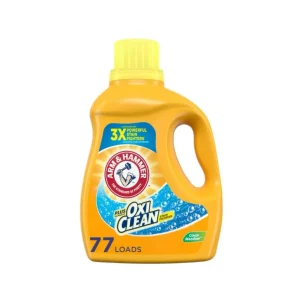 Arm & Hammer Plus OxiClean Clean Meadow, 77 cargas de detergente líquido para ropa Ahorro de Energí