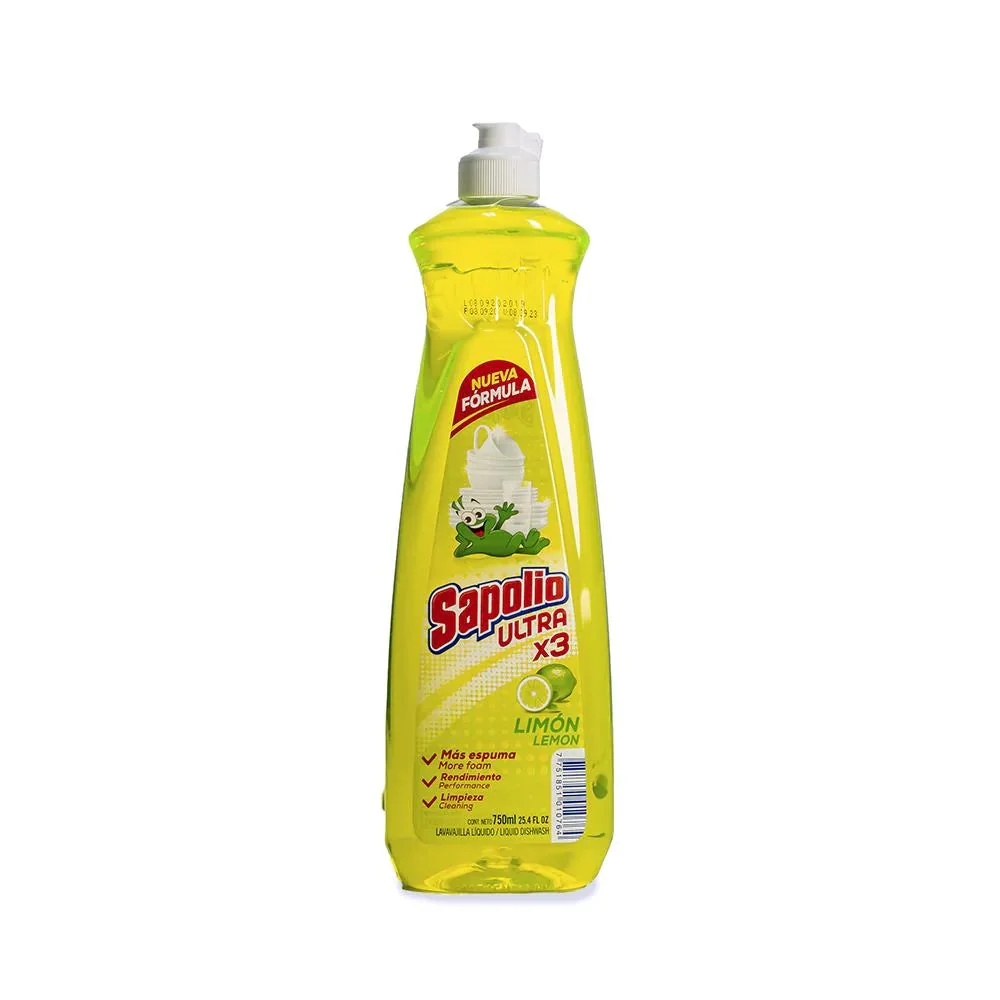 Blanqueador LAVAVAJILLA LIQUIDA LIMON 750ML "SAPOLIO"