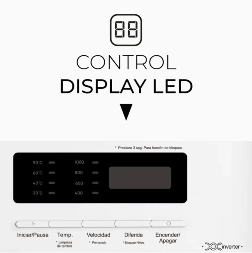 Lavadora carga frontal Svan SL6002AIDV 6kg 1000 rpm 12 programas blanco 59,5 cm