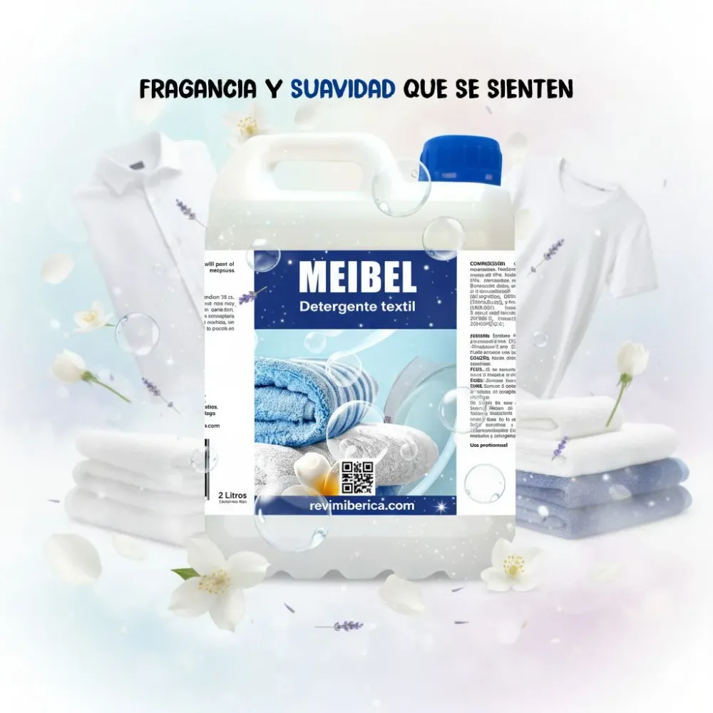 Líquido Pack Lavanderí Dúo MEIBEL 2L + 2L | Detergente Líquido y Suavizante Profesional para Ropa Limpia y Flexible