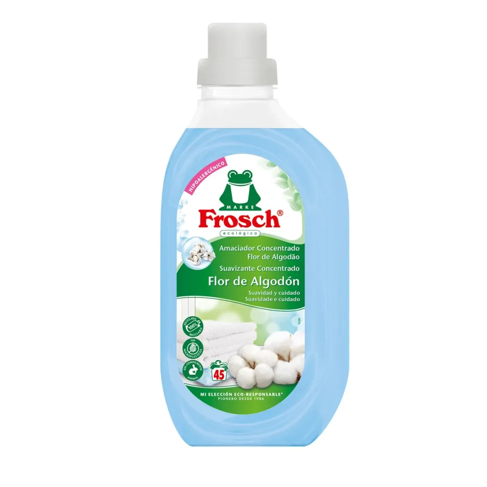 Suavizante Flor Algodón Frosch 900 ml Apto para Lavado en Frío
