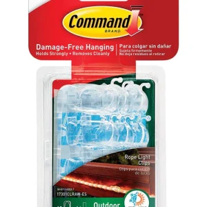 Clips de luz de plástico pequeños Command de 3M, 1,33 pulgadas de largo, paquete de 12 - Oferta de la semana