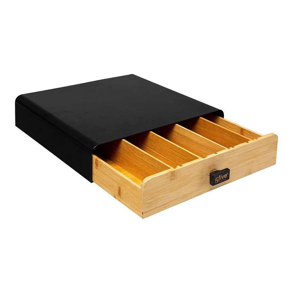 CAJA DE ALMACENAMIENTO DE TODO TIPO DE CÁPSULAS COLECCIÓN 'NOIR KITCHEN' 5FIVE