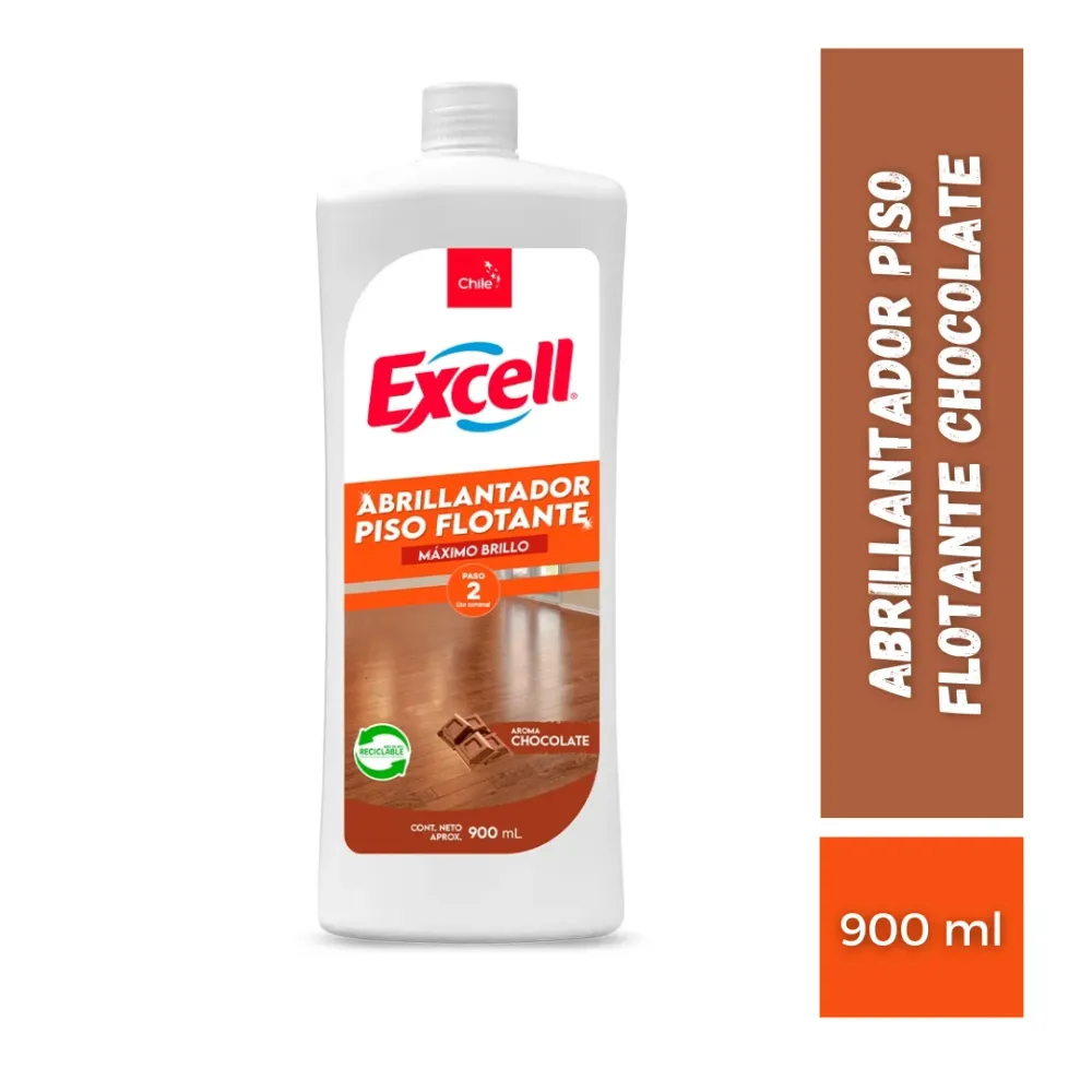 Abrillantador Piso Flotante Chocolate Excell, 900cc