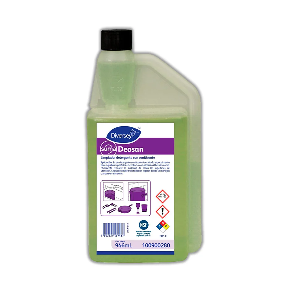 ACCUMIX SUMA DEOSAN 2X0.946L W5016 DETERGENTE Y SANITIZANTE LIBRE DE ENGUAJE PARA SUPERFICIES EN CONTACTO CON ALIMENTOS