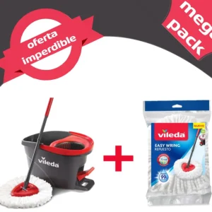 Mopa Balde con Pedal Easy Wring & Clean + Repuesto Adicional Vileda Agrocom