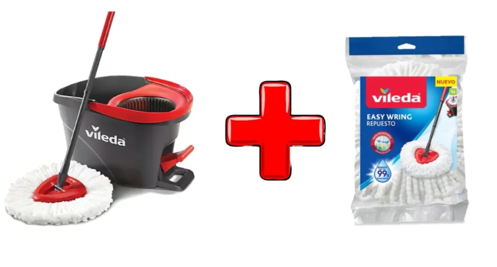 Mopa Balde con Pedal Easy Wring & Clean + Repuesto Adicional Vileda Agrocom