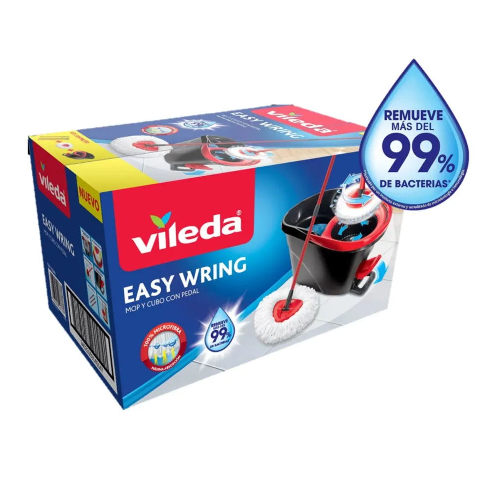 Mopa Balde con Pedal Easy Wring & Clean + Repuesto Adicional Vileda Agrocom