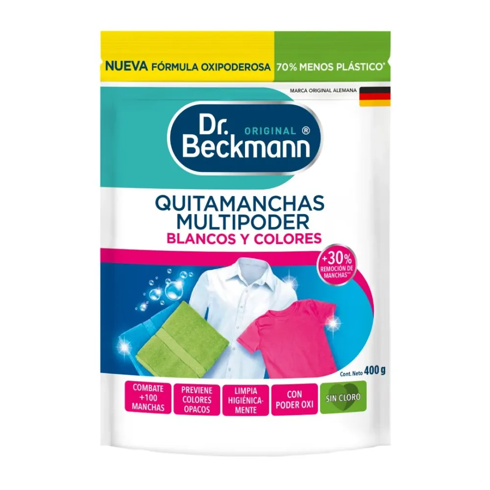 Quitamanchas Multipoder Blancos y Colores Dr Beckmann 400 gr Agrocom