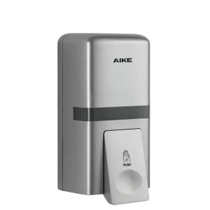 AIKE Dispensador de jabón de acero inoxidable de 37 onzas líquidas con bomba de latón antifugas, AK1003 Silver