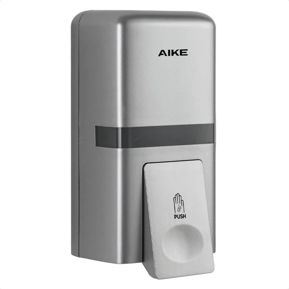 AIKE Dispensador de jabón de acero inoxidable de 37 onzas líquidas con bomba de latón antifugas, AK1003 Silver