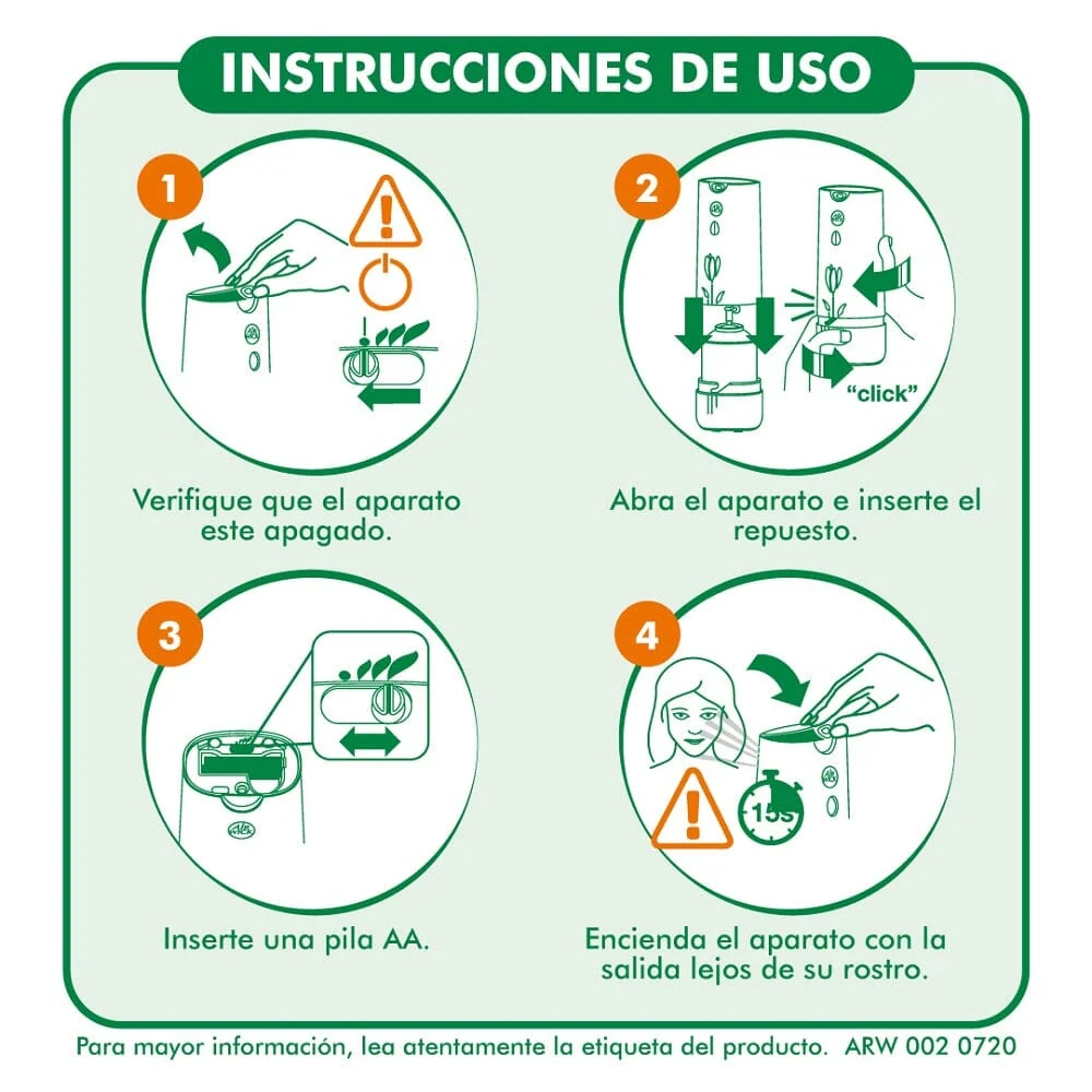 Desodorante Ambiental Eléctrico Repuesto Automático Vainilla 5 Un AIRWICK