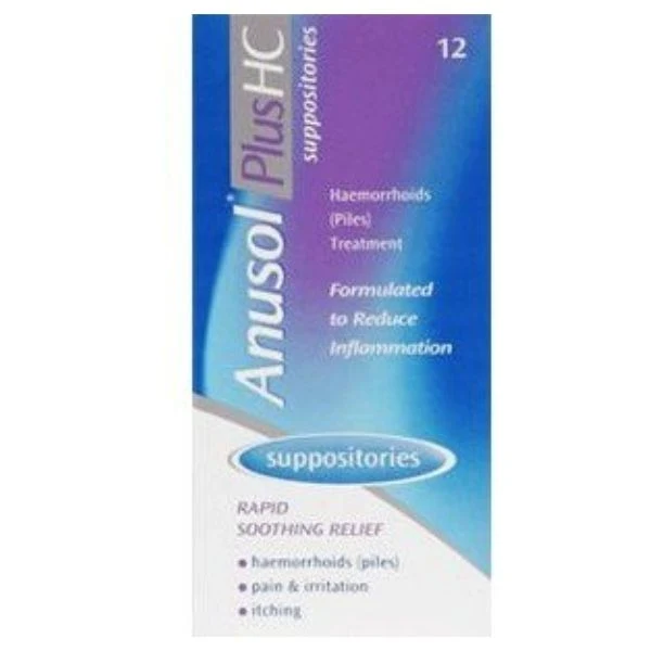 Anusol - Plus HC Suppositories 12 Pack (P) | Envío Rápido