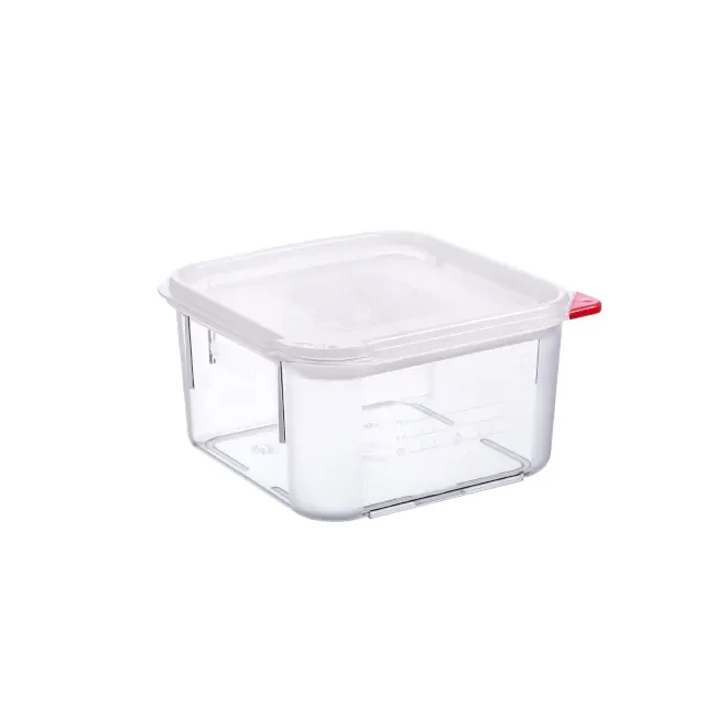 Contenedor Cuadrado C/Tapa Hermetica 2Lt Policarbonato Transparente Araven