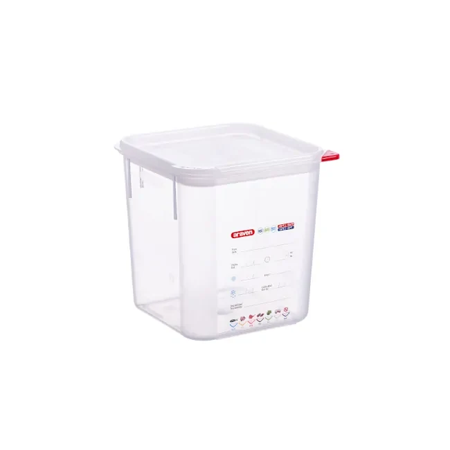 Contenedor Cuadrado C/Tapa Hermetica 4Lt Polipropileno Transparente Araven