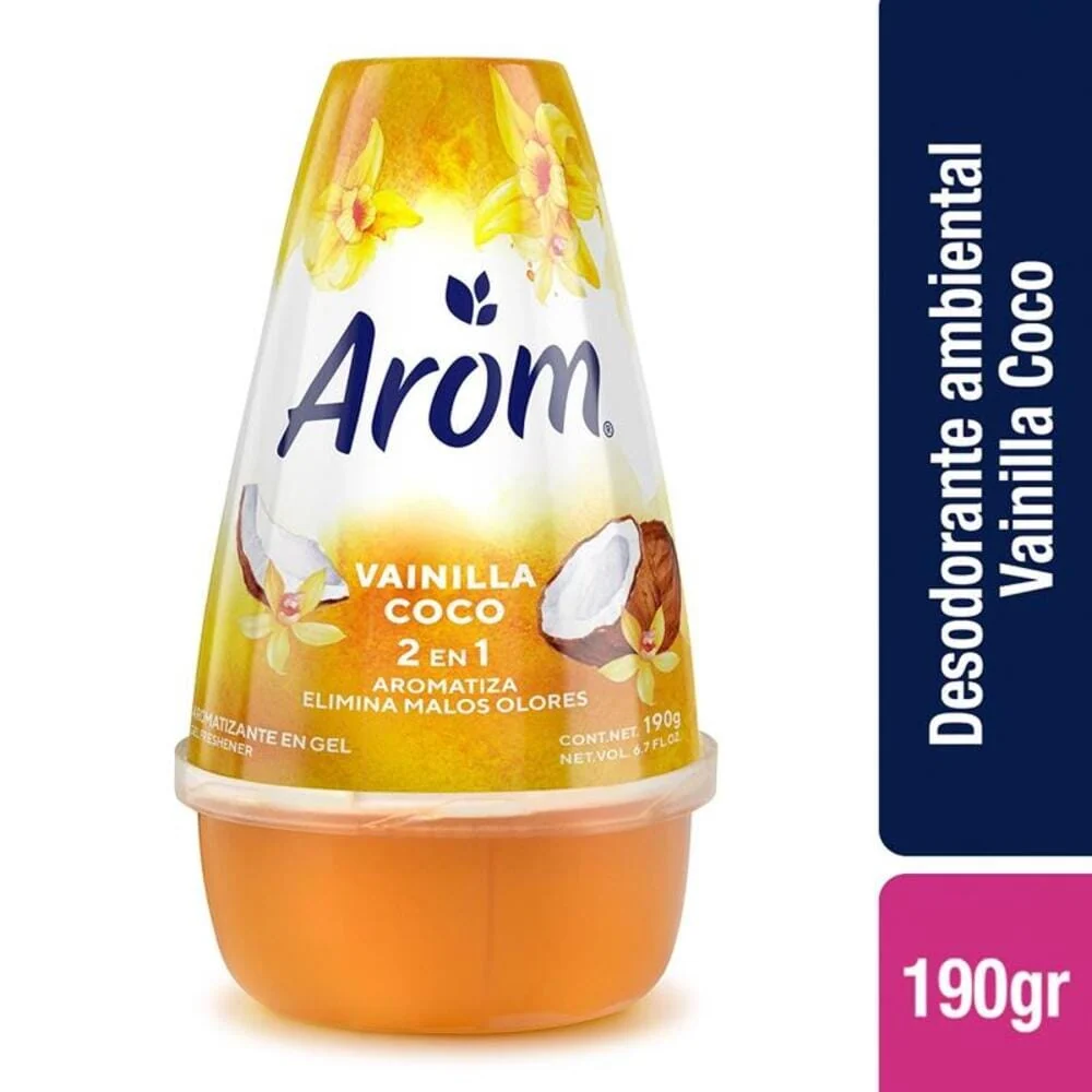 Desodorante Ambiental Cono Gel Vainilla Coco 190 Gr AROM