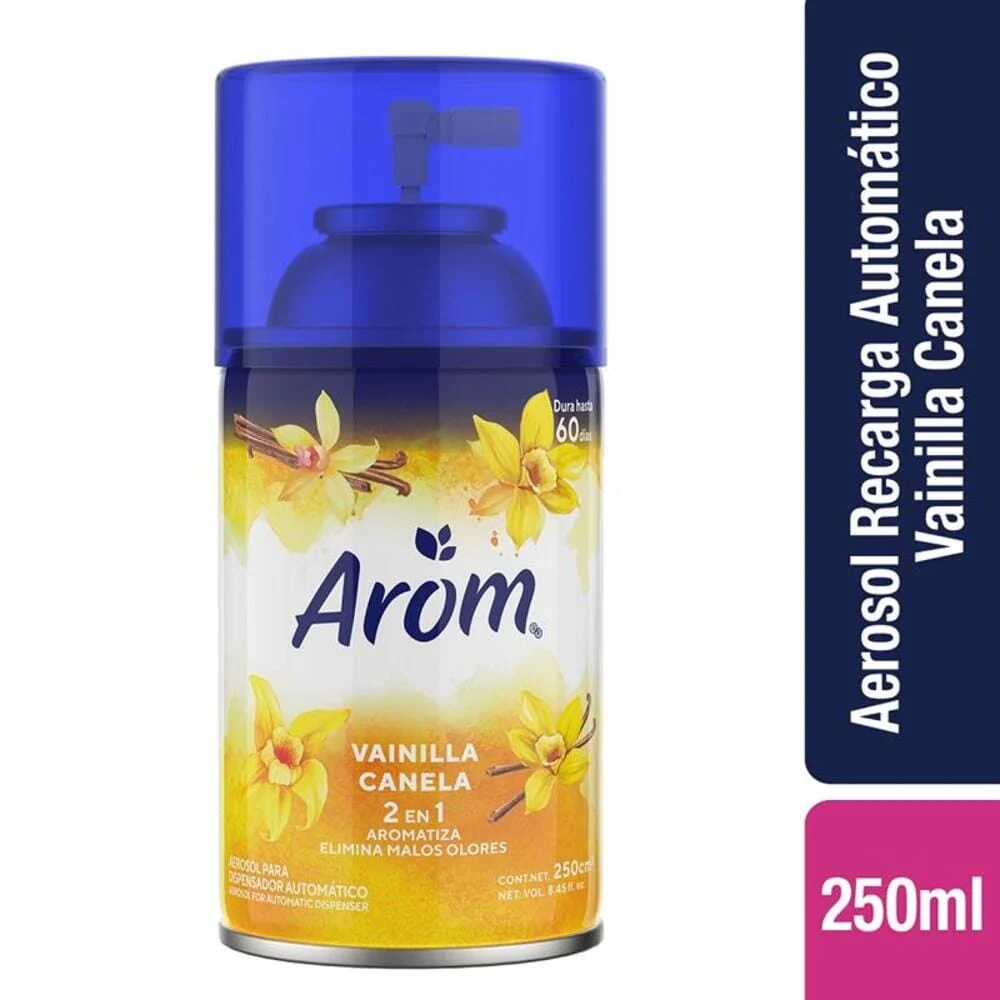 Desodorante Ambiental Eléctrico Automático Vainilla 250 Ml AROM