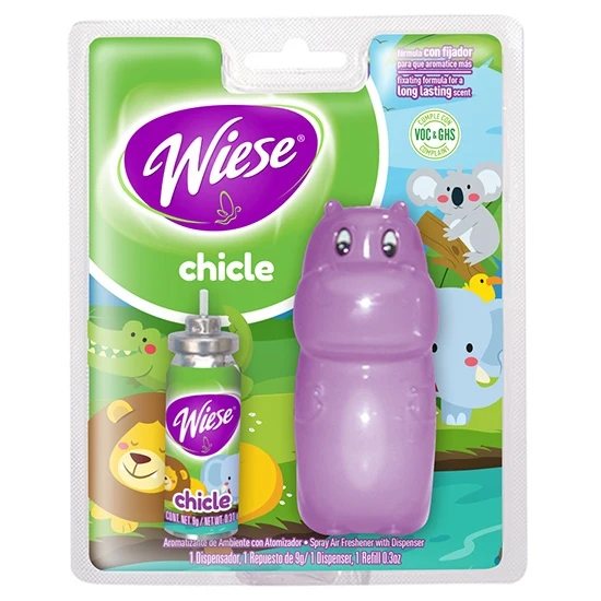 Aromatizante Mini- MS WIESE HIPO CHICLE Disp y repuesto 12/9g USA NAEMS07