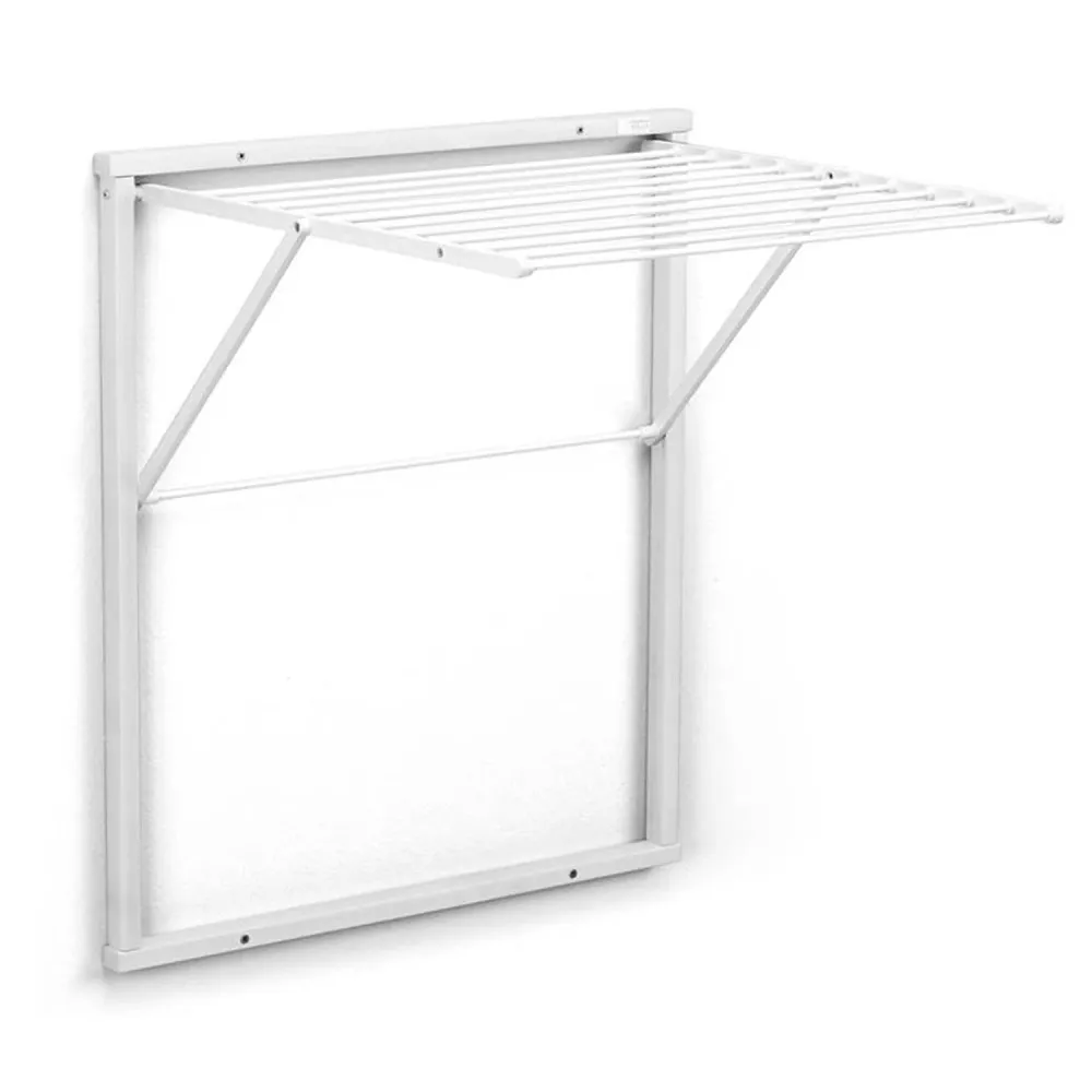 ARIT - Tendedero Pared KLEDY, Tendedero plegable pared, Madera, Plegable - 6,5 m Extensibles, Color: Blanco Arredamenti It...