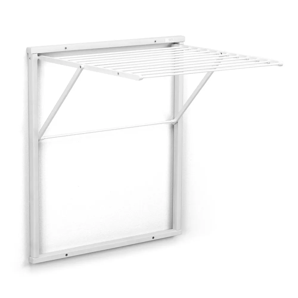 ARIT - Tendedero Pared KLEDY, Tendedero plegable pared, Madera, Plegable - 6,5 m Extensibles, Color: Blanco Arredamenti It...