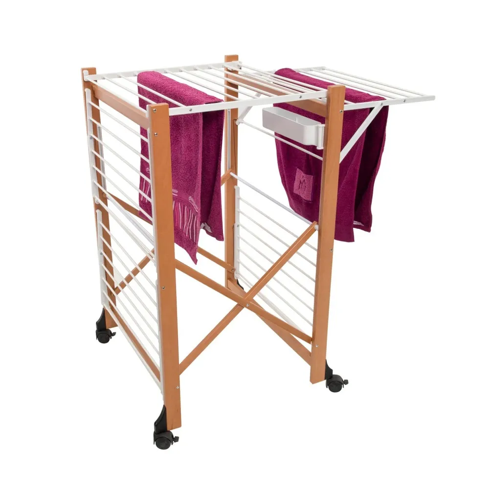 Tendedero ALIANTE, Madera - Plegable - Extensible - 24 m para Tender - Color: Madera de Cerezo Ar-It il Cuore del Legno Ar...