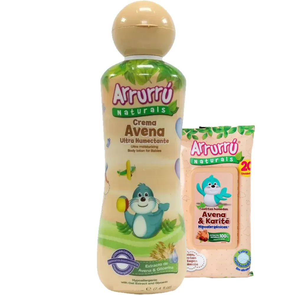 Crema Liq Avena X400Ml+Toallitas Arrurru