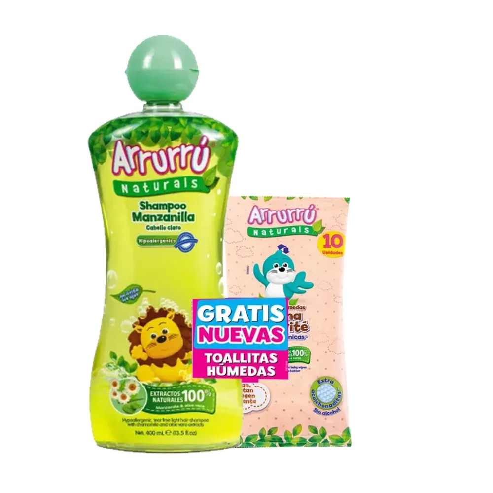 Shampoo Manzanilla X400Ml+10 Toallas Arr ARRURRU