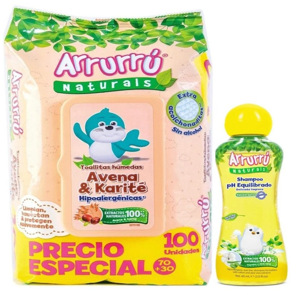 Toallas Hum Avena X100+Shamp Ph X60 Arru ARRURRU
