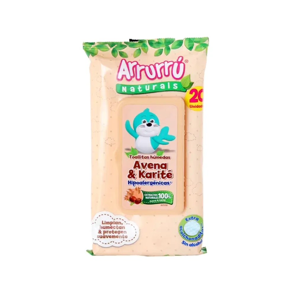 Toallas Humedas Avena&Karite X20 Arrurru