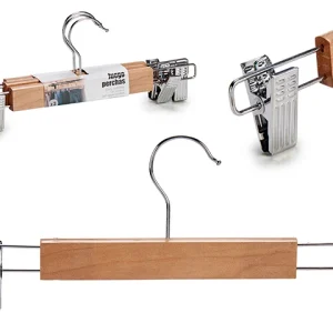 SET 3 PERCHAS MADERA PINZA METAL ARTEREGAL