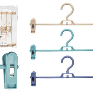 SET 4 PERCHAS PINZAS COLORES ARTEREGAL