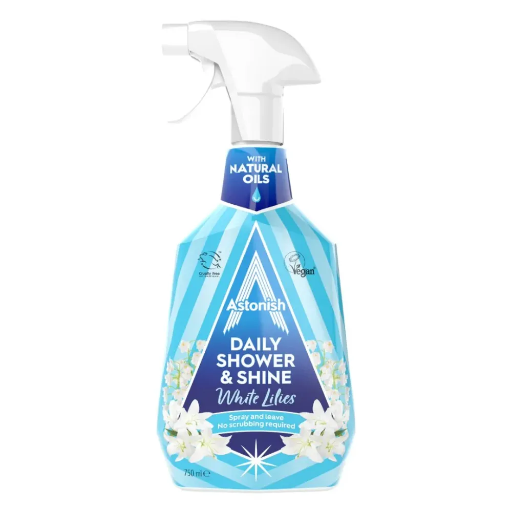 Limpiador Ducha Brillo Diario Lirios Blanco Astonish 750 ml