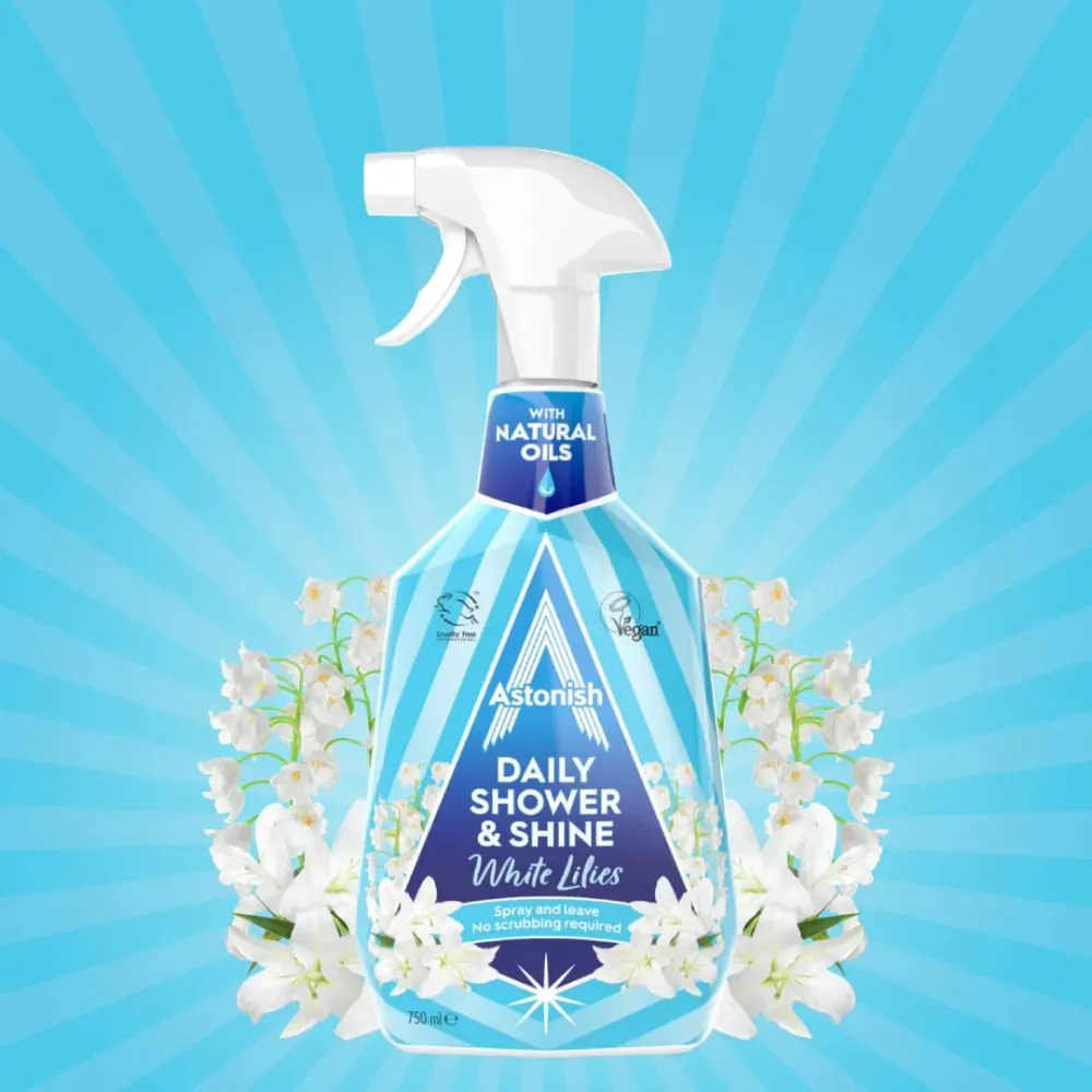 Limpiador Ducha Brillo Diario Lirios Blanco Astonish 750 ml