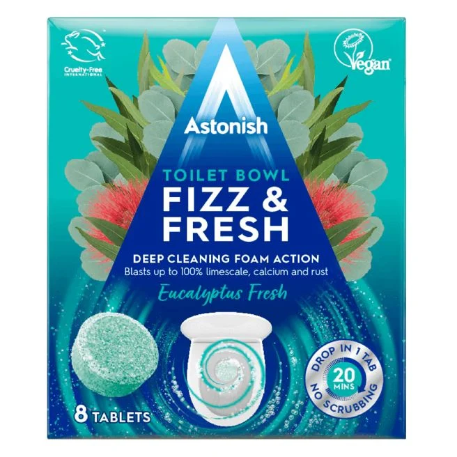 Tabletas Efervescentes Wc Fizz & Fresh Eucalipto Fresco Astonish 8 Un