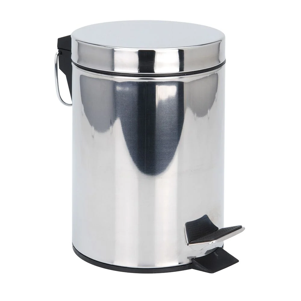 PAPELERA PEDAL DE ACERO INOX 3 l BASICS