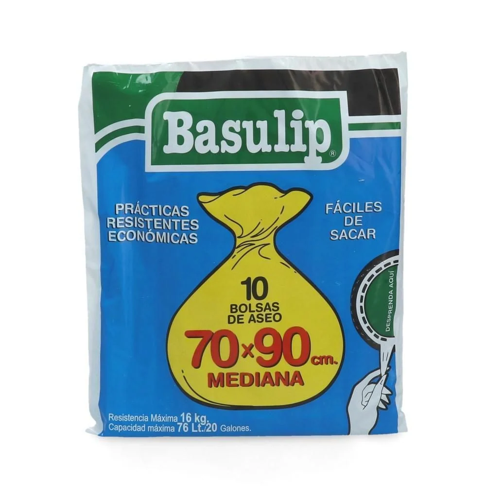 Bolsa Basura Plana 70x90 10 Un BASULIP