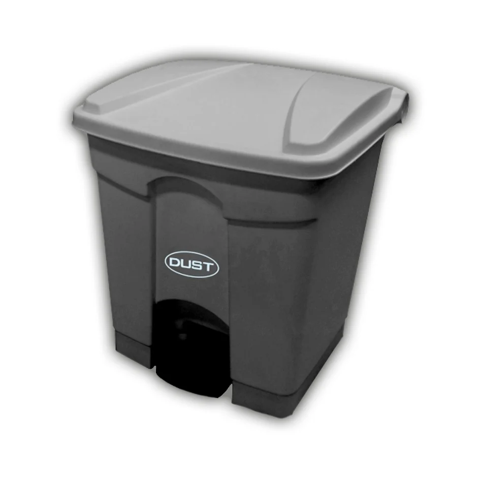 BASURERO CUADRADO DE 45 LTS CON PEDAL 40X41X65 CMS COLOR GRIS
