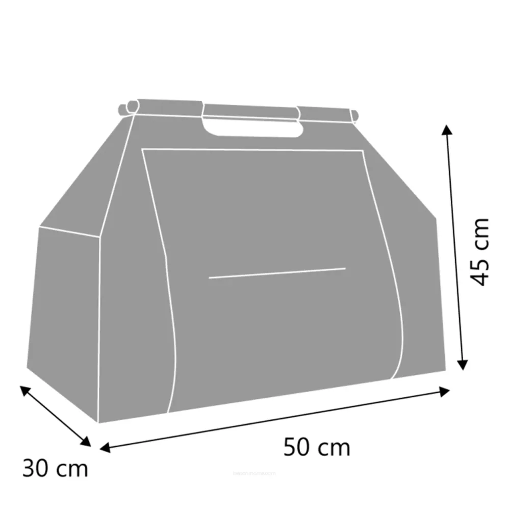 Bolsa de leñ Bolsa de leñ rectangular con asa de transporte Madera Bertoni