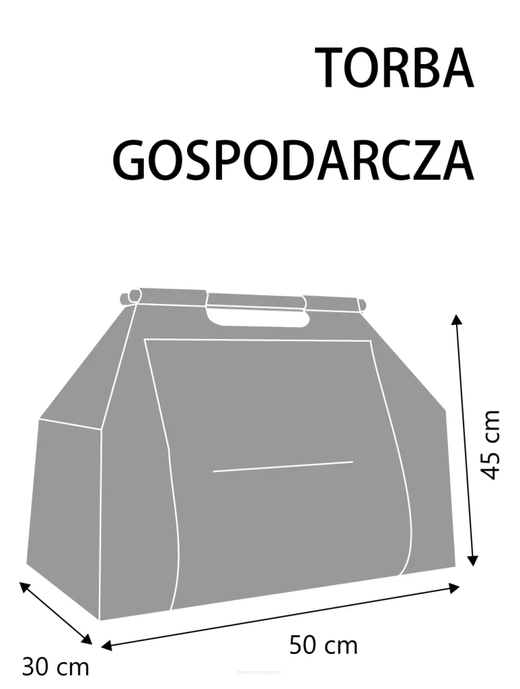 Bolsa para leñ Cubo rectangular con asa de transporte Bertoni