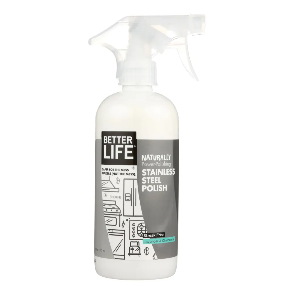 Limpiador y abrillantador de acero inoxidable Better Life - 16 fl oz