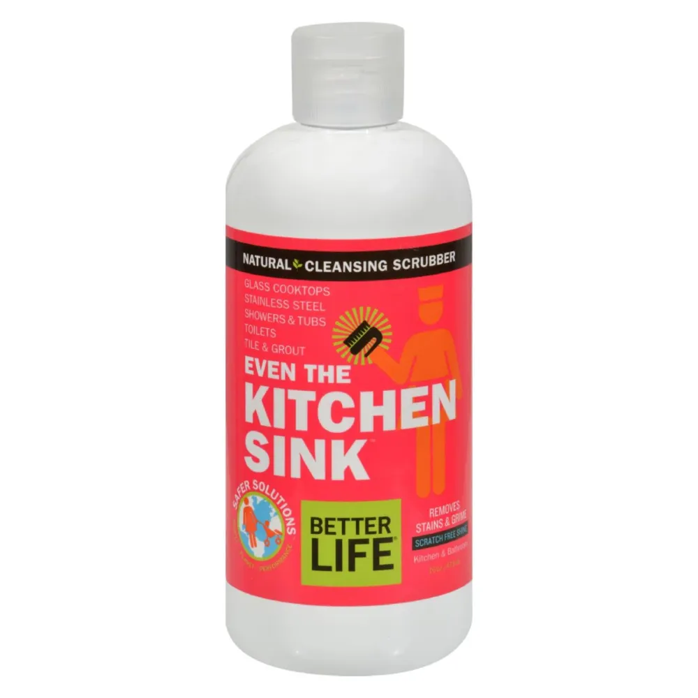 Limpiador exfoliante para fregaderos de cocina Better Life - 16 fl oz