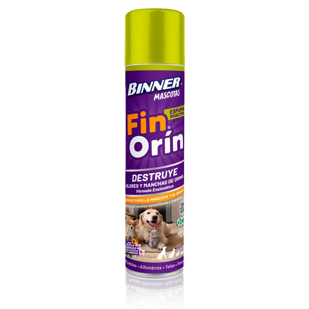 Fin Orin Espuma Mascotas Binner Destruye Olores y Manchas De Orina