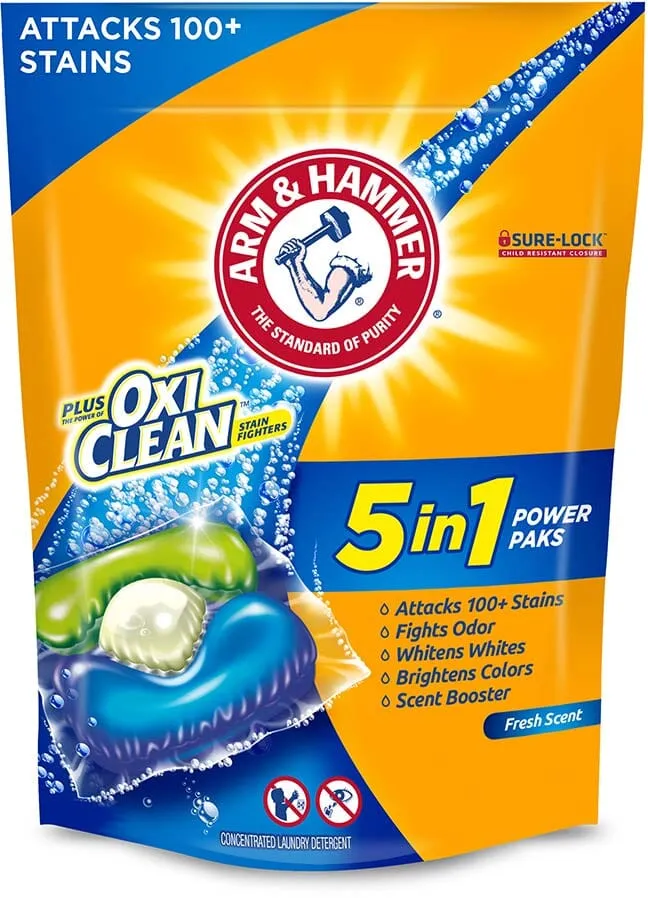 Detergente en Capsulas 5 en 1 Arm & Hammer 24 Un Biowell