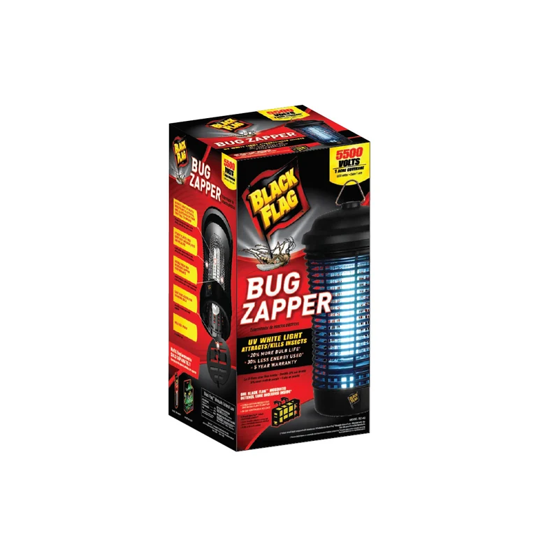 Matamoscas Octenol Black Flag de 40 W (47,5 cm de alto x 24,1 cm de ancho) para insectos voladores en exteriores - Oferta...